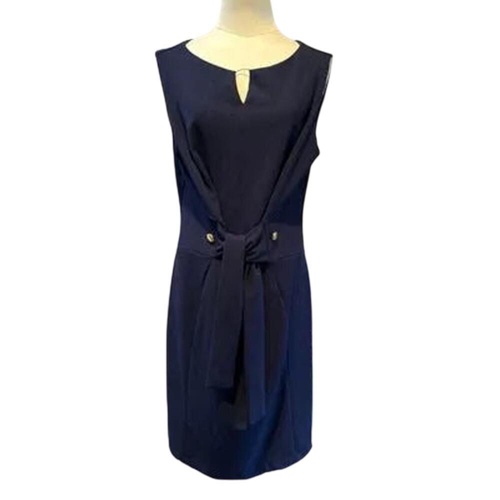 Women’s ILE Navy Blue Tank Top Pencil Dress Sz 14